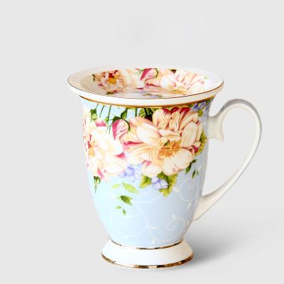 High Quality Ivory Porcelain Elegant Coffee Cup,Ceramic Mugs Luxury British Style Afternoon Tea Cup,office Mug