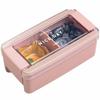 Iwasaki Kogyo Lunch 1 with an Integrated Lid and Gasket for Easy Antibacterial and and PI Easy-Care Box, Tier, 520ml, Pink, Cleaning, Ag-based