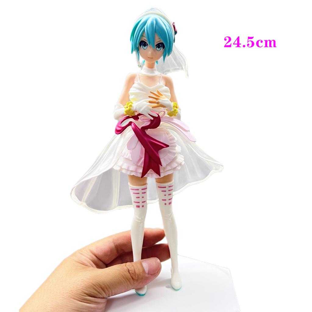 Anime Figure Wedding Dress Action Figures Kawaii Swimsuit Vocaloid PVC Collectible Model Playthings Girl Gift Idea