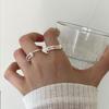 Korean & Japanese Style Push-Pull Ring for Women - Retro Temperament, Trendy Plain Band, Hip Hop Punk Index Ring