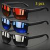 3 PCS Stylish Retro Square Sunglasses Male Female Fishing Driving Man Luxury Brand Design Sun Eyeglasses Anti-Glare Eyewear UV400