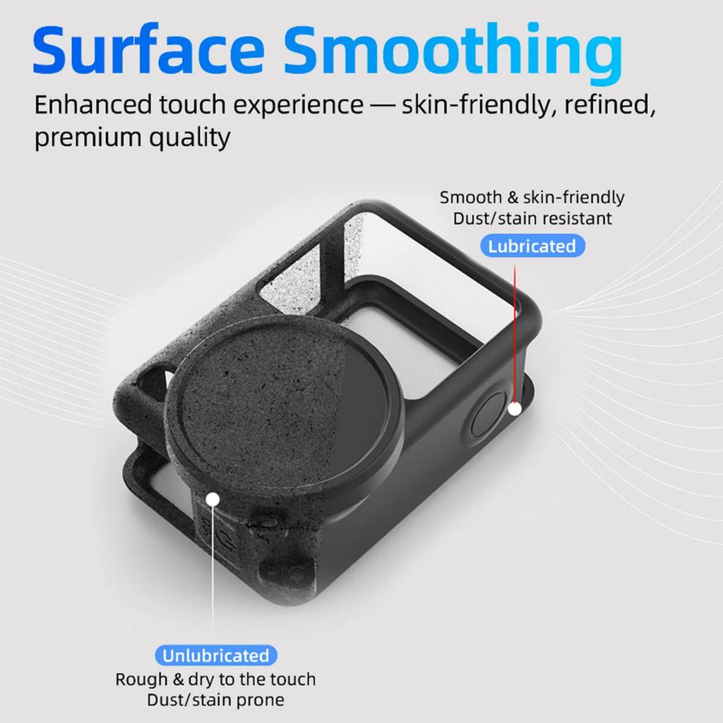Case for DJI Osmo Action 6 Silicone Cover Soft Protective Cover & lens Protector Anti-Scratch Cover for DJI Action 6 Accessories