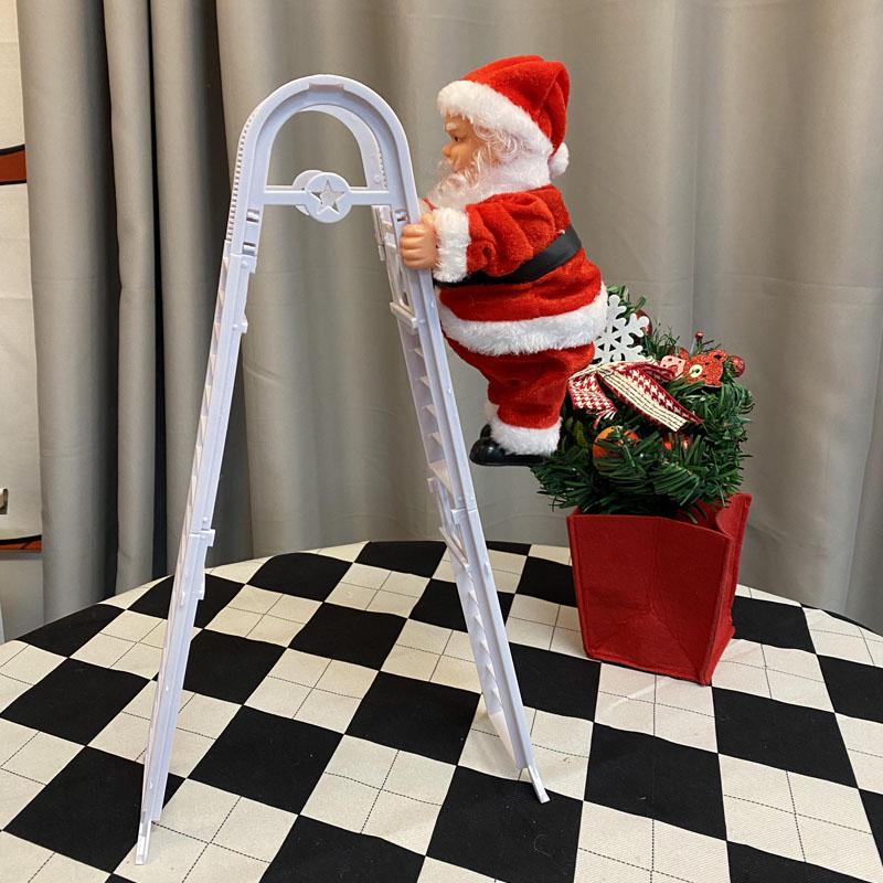 Electric Santa Claus Climbing Ladder with Beads - Christmas Ornament and Gift