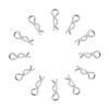 20Pcs M1.6x28mm Clip Pins Silver Tone Spring Cotter Heavy Duty Hardware Pins