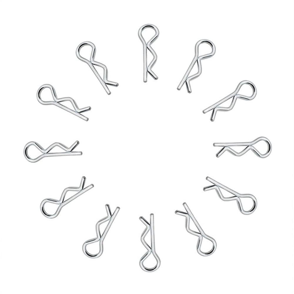 20Pcs M1.6x28mm Clip Pins Silver Tone Spring Cotter Heavy Duty Hardware Pins