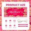 CSFOTO 7x16ft Happy Mother's Day Garage Door Decorative Banner Floral Wall Pink Background Large Garage Door Cover Outdoor Indoor Mother's Day Party