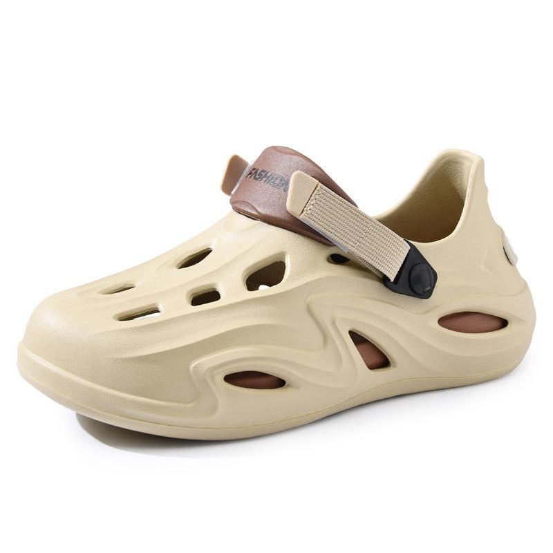 Men's sandals summer hole shoes outside casual beach bag head non-slip deodorant couple cool slippers men