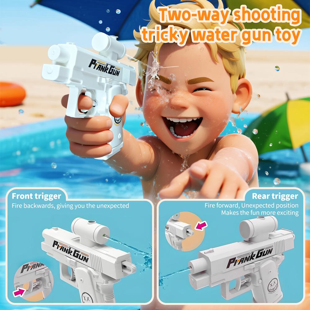 Two-Way Reverse Mini Portable Water Gun Prank Toys Squirt Gun For Kids Adults Summer Pool Beach Fight Stress Relief Gifts