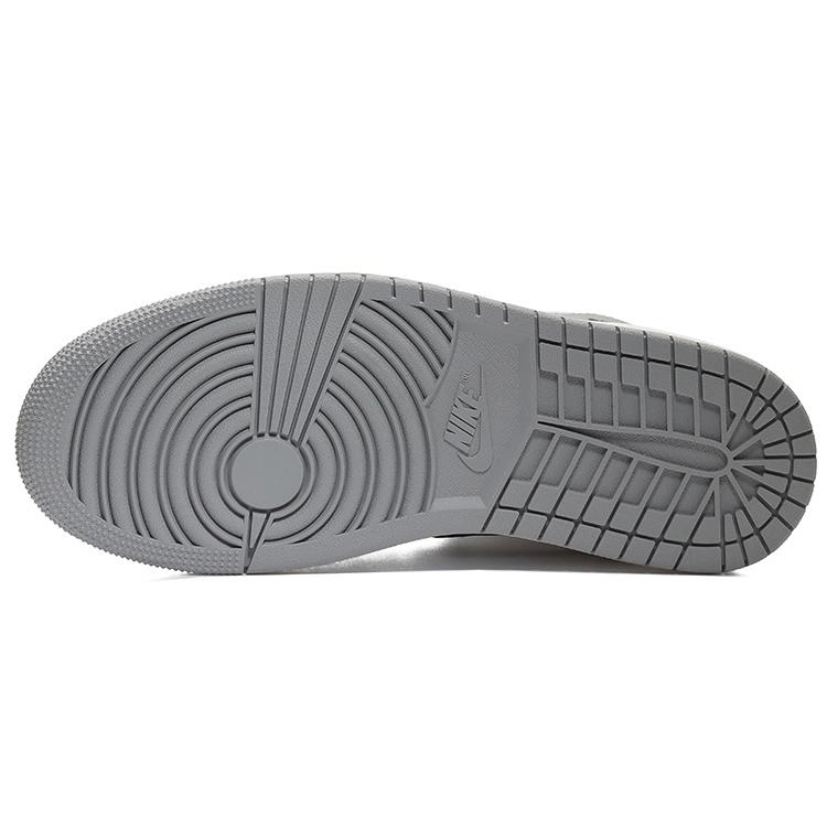 Jordan Air Jordan 1 Abrasion Resistant Slip Resistant Mid top Vintage Basketball Shoes Men's Smoke Gray 554724-092(Team181-)