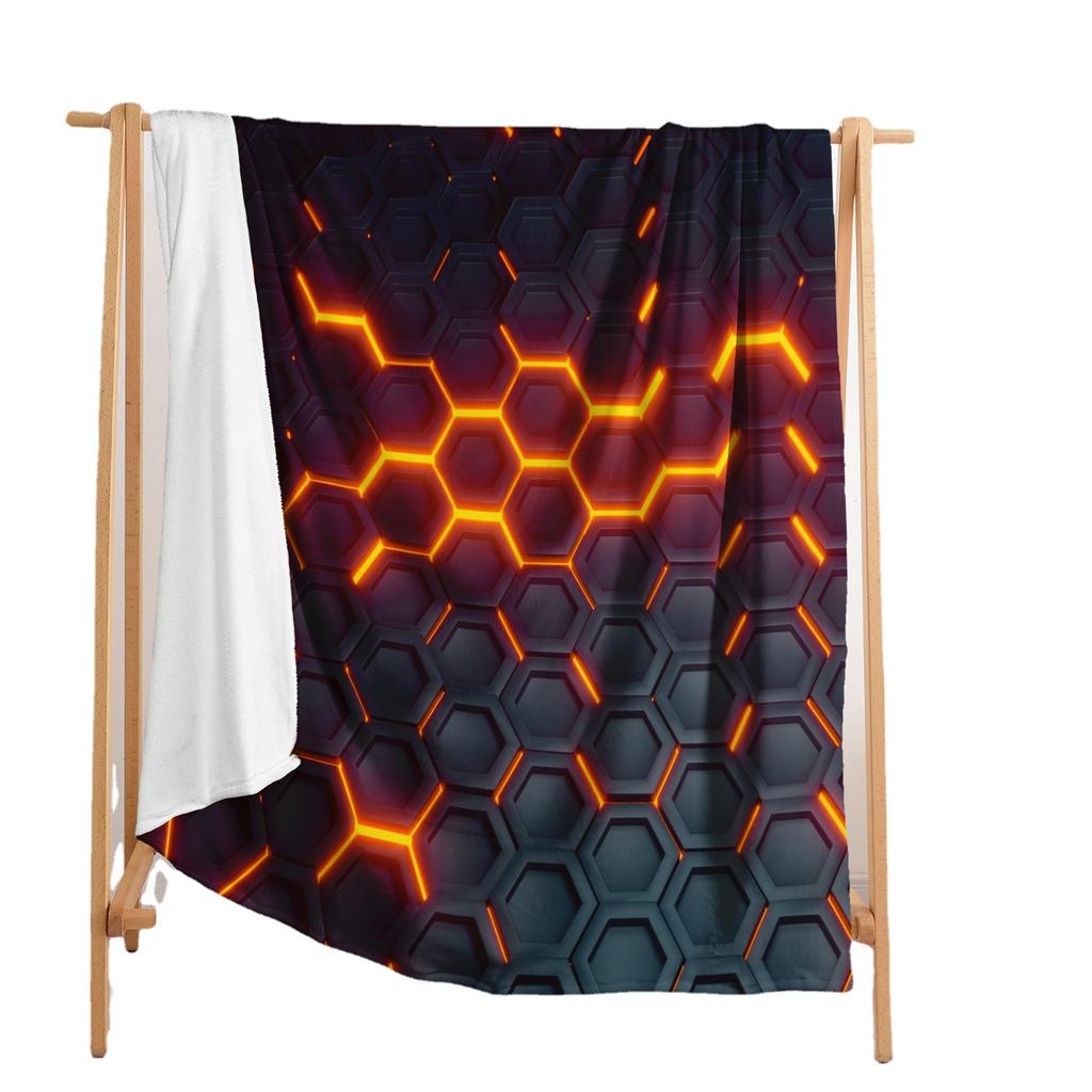 Blanket Flannel Blanket Laser Geometric Pattern 3D Digital Printing Blanket Blanket