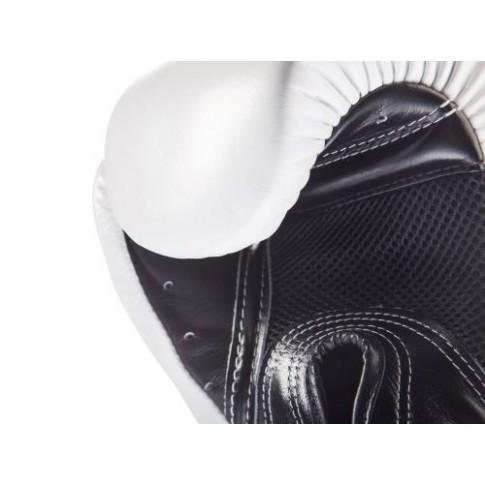 Fairtex Echte Leder Boxhandschuhe BGV1 Atmungsaktiv Weiß 14oz