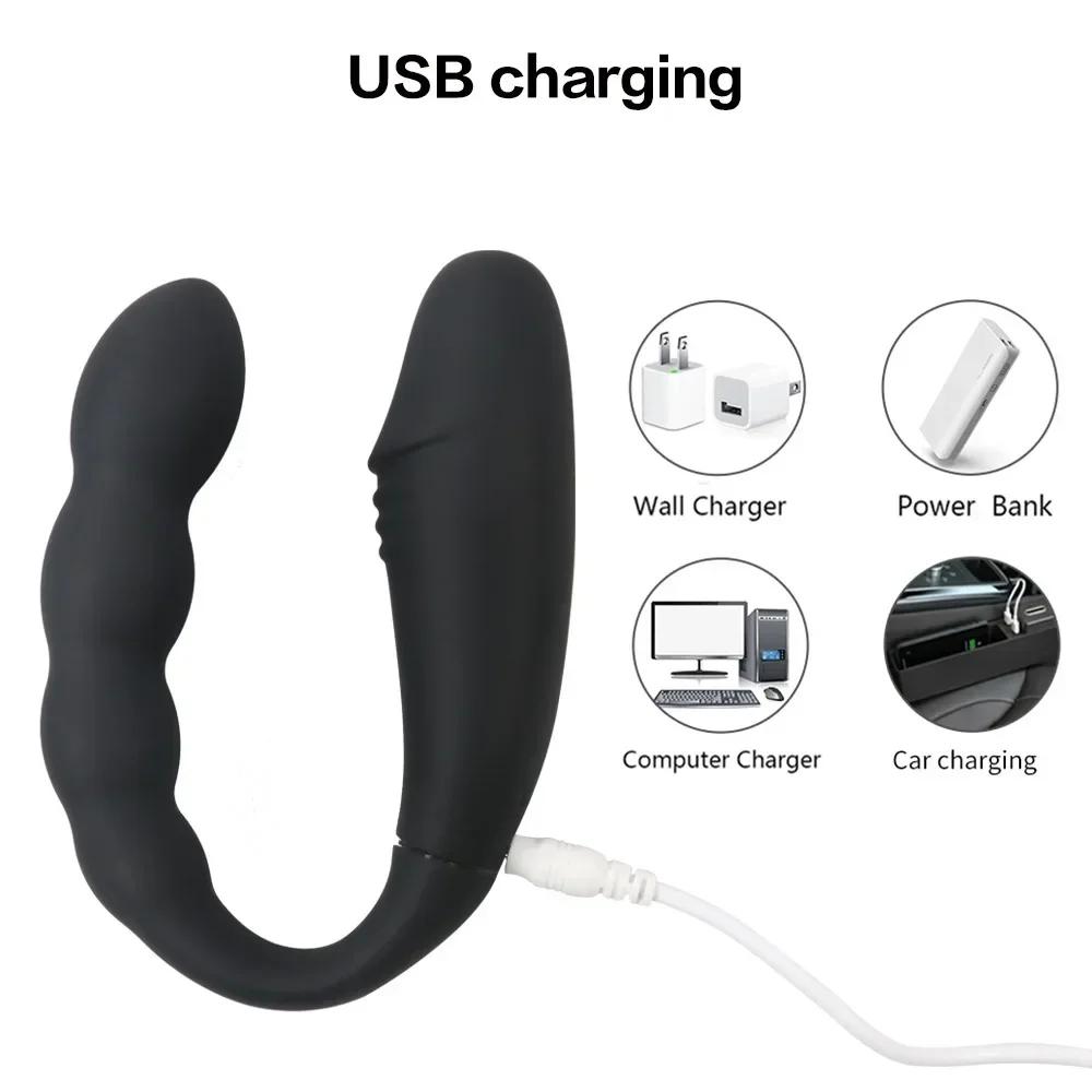 Wireless Control U-shaped Dildo G Spot Vagina Clit Anal Massage Double Headed Vibrators Adult 18 Sex Products Sex Toys for Women