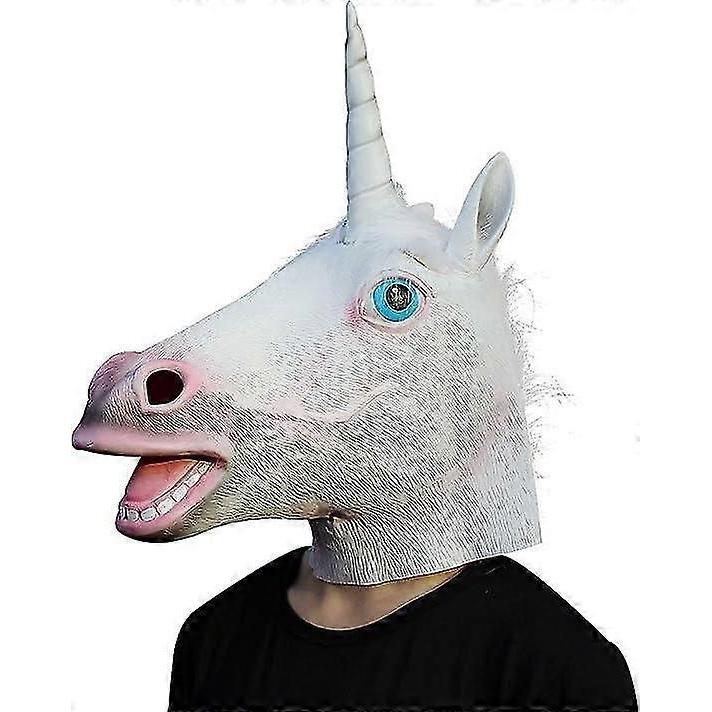 TIAN Animal Mask Deluxe Unicorn Mask Novelty Halloween Costume Latex Animal Head Mask Unicorn Mask
