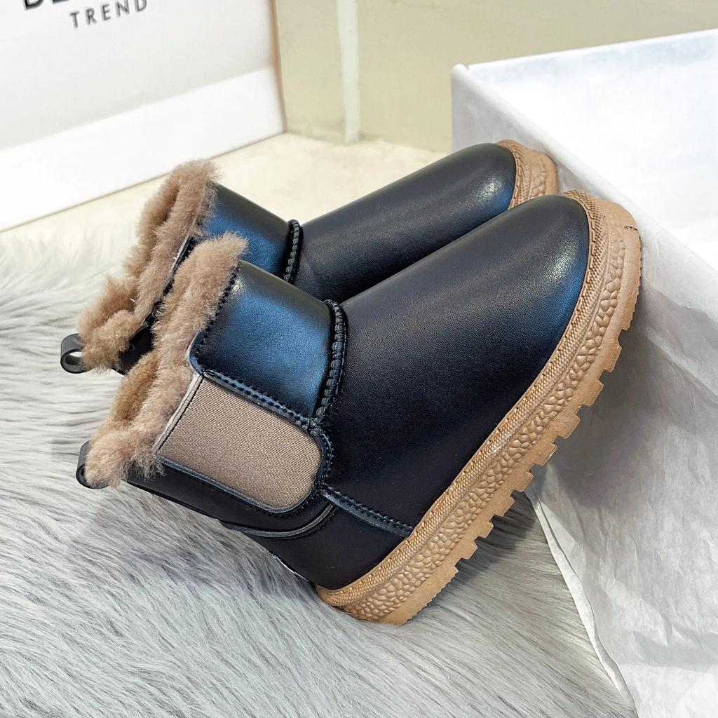 Kids Snow Boots Cotton Shoes Girls Winter Plush New Student Thickened Warm Child Fashion Boys Thermal Boots Soft Drop Shipping
