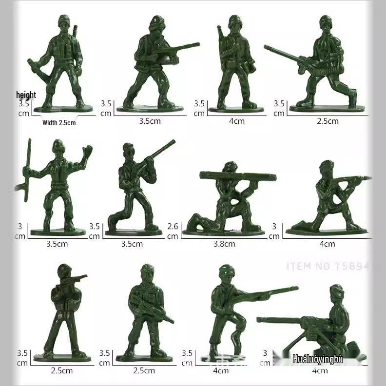 Набор военных игрушек-солдатиков: 100 штук пластиковых фигурок спецназа для детей Brown Soldier