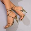 Women Sandals Round Toe Strap High-heeled Sandals Summer Fashion Sexy Pumps Trend Luxury Elegant Shoes Female Zapatos De Mujer
