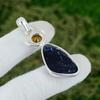 925 Sterling Silver Sodalite Stone Citrine Third Eye Chakra Trendy Wife Pendant