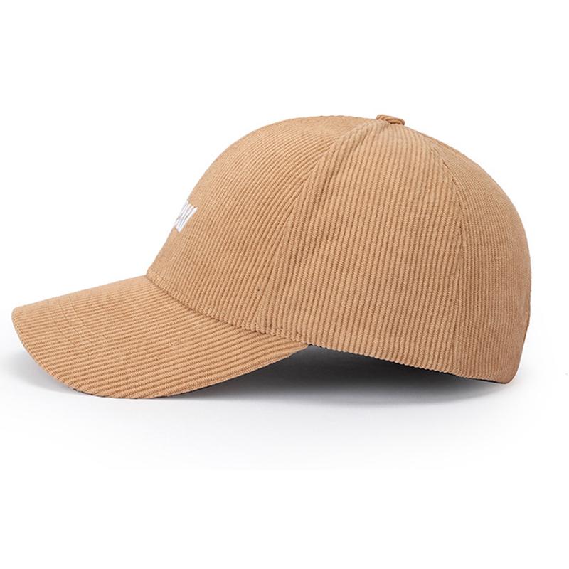 Herbst Winter Stickerei Brief Kappe Männlichen Samt Baseball Kappe Im Freien Warme Hut Weibliche Cord Spitzen Kappe