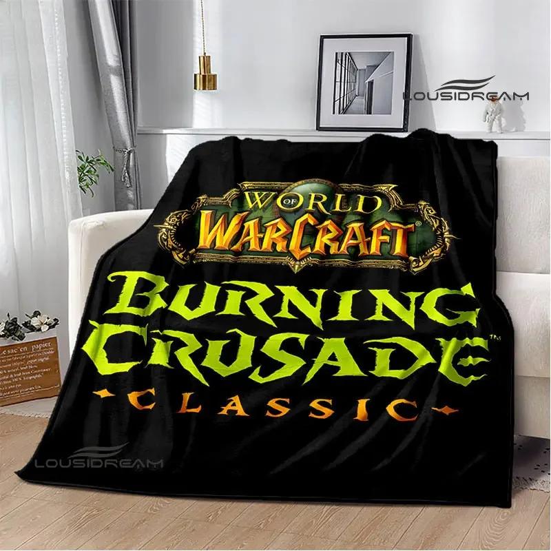 Game World of Warcraft Printed Blanket Kids Warm Flannel Soft and Comfortable Blankets Home travel blanket birthday gift