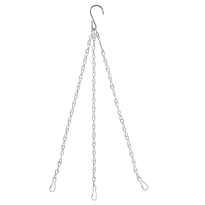  3 Point Flower Pot Planter Chain Garden Basket Iron Garden Potted Plants
