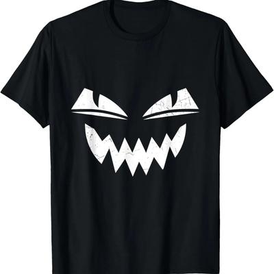 Halloween MotifPumpkin Face Carnival Costume Clothing T-Shirt
