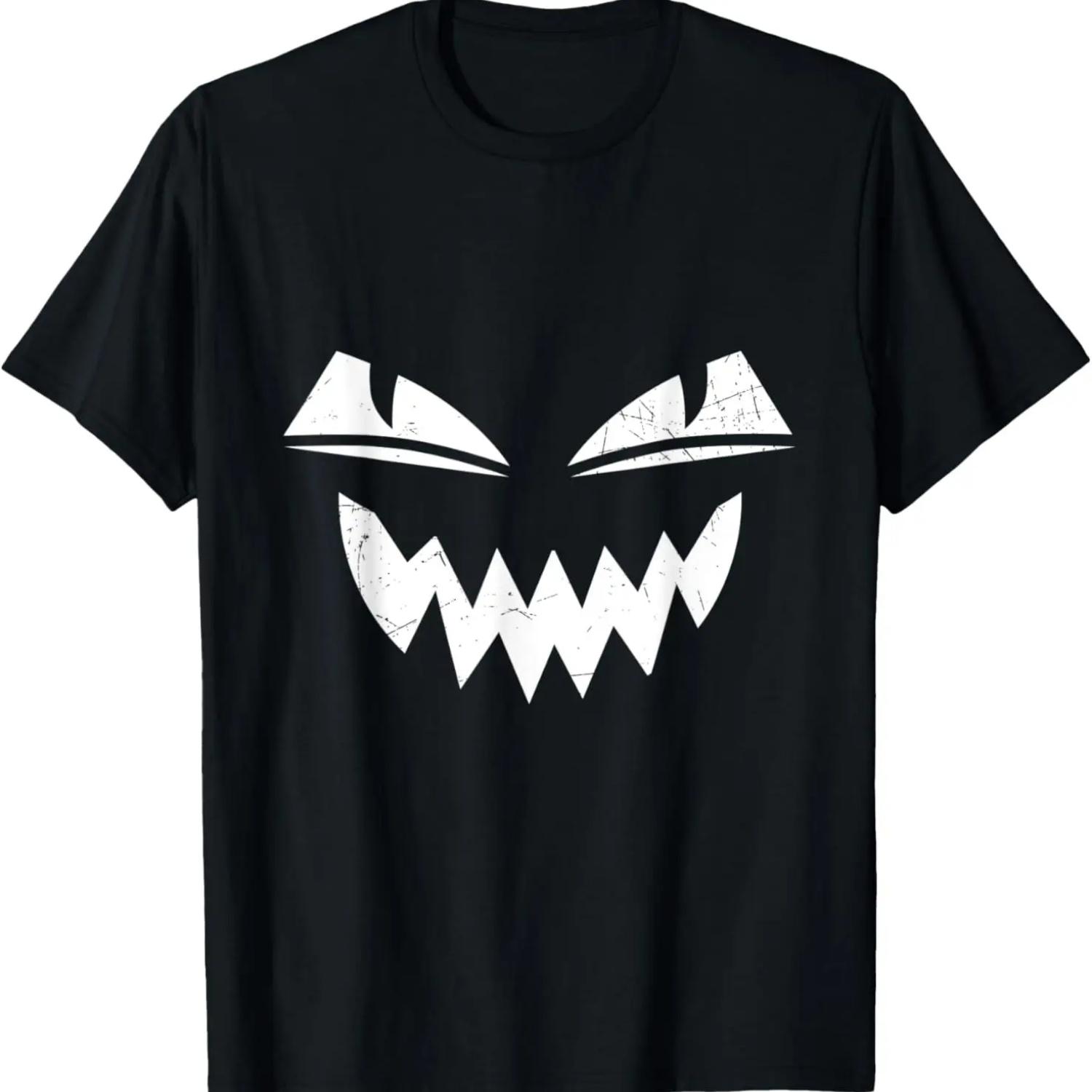 Halloween MotifPumpkin Face Carnival Costume Clothing T-Shirt S