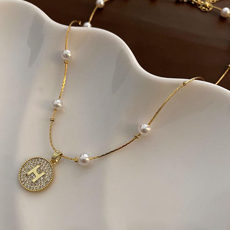 Women's 2024 Luxury H Pendant Pearl Tassel Necklace