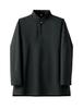 Seven Uniform CU1967-9 Black LL Zip-Up Stand Collar Long Sleeve T-Shirt