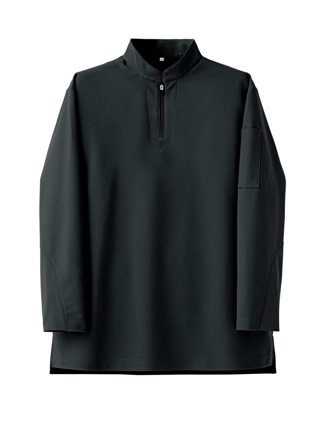 

Seven Uniform CU1967-9 Черная футболка с длинным рукавом на молнии со стойкой