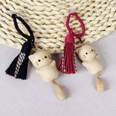 1PC Handcrafted Lying Flat Cat Pendant for Bags Car Accessory Home Decoration Figurines Birthday Gift for Friend