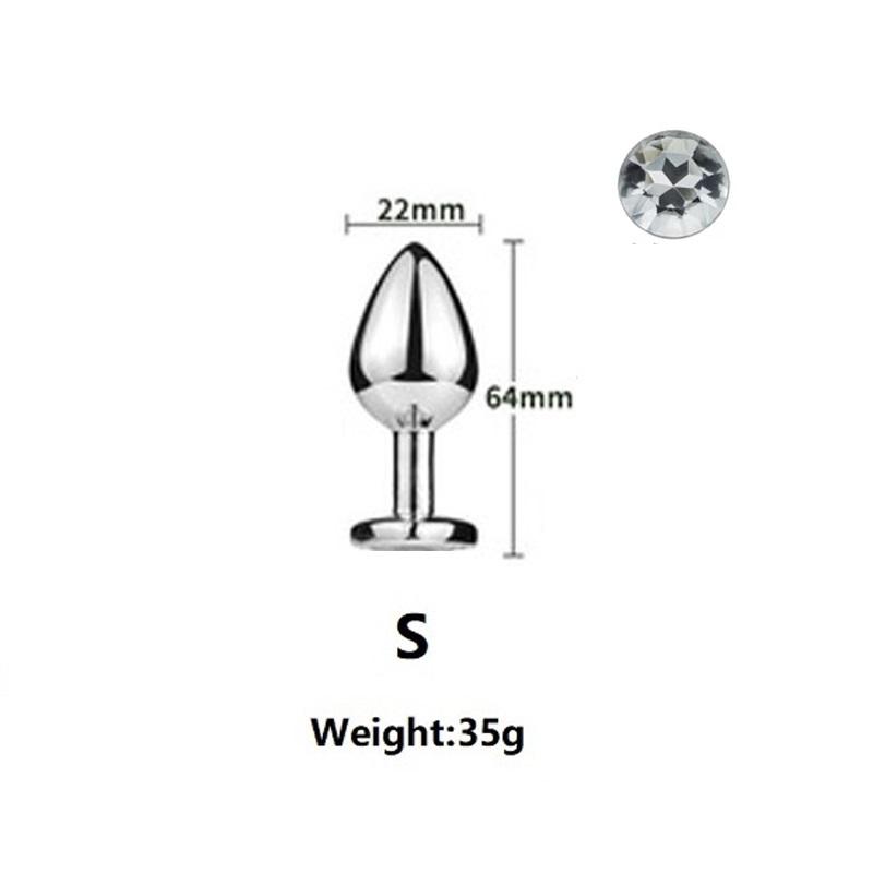 Super Mini malý střední velký set stahovací kroužek Křišťálové kovové anální korálky anální kolík Šperky bondage lock párová herní vložka