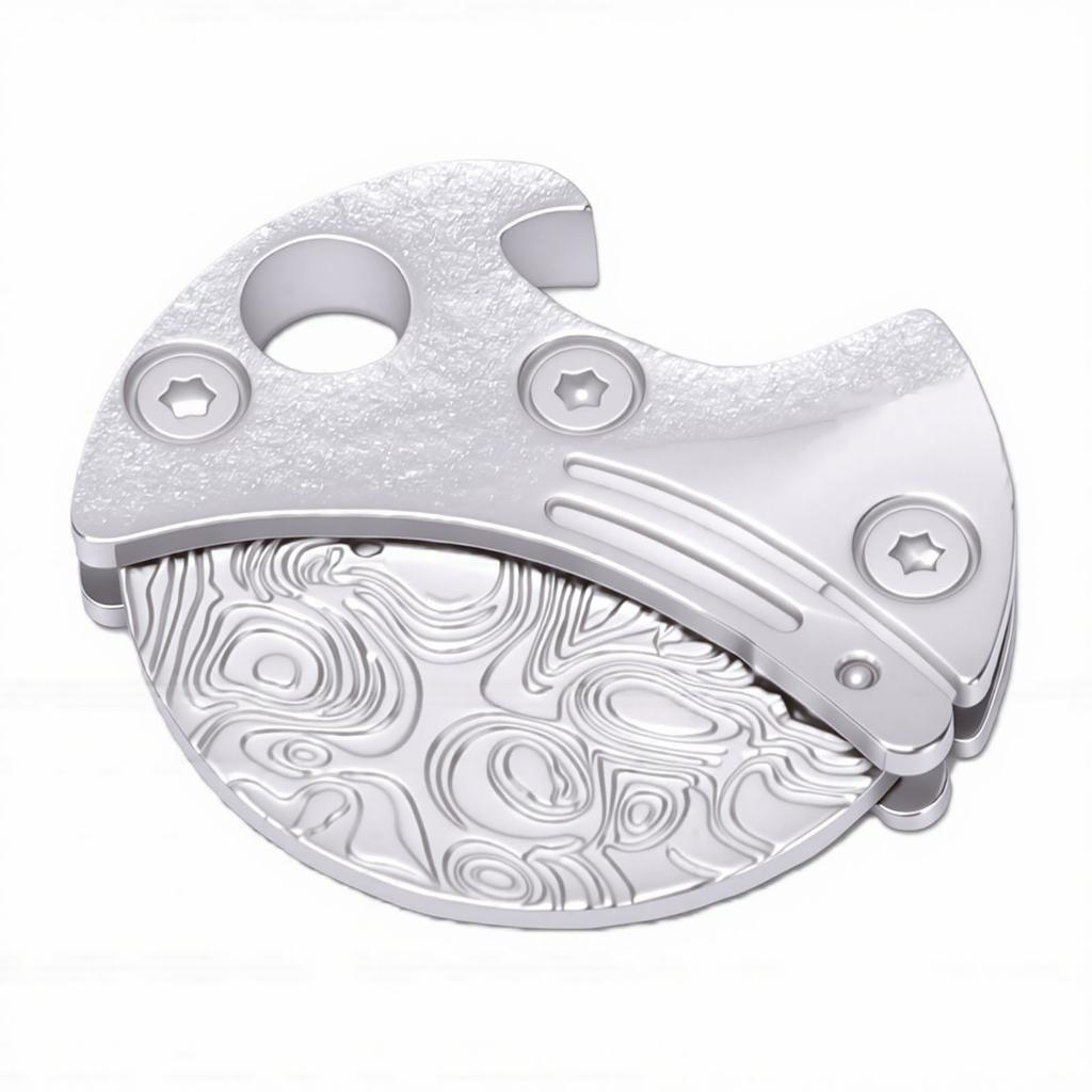 Mini Bottle Opener Cutter Lightweight Multifunctional Bottle Opener Keychain Tool Everyday Carry Tool Ti Alloy Damascus