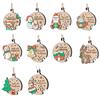 Xmas Countdown Sign Wooden Days Until Christmas Ornament Rustic Hanging Advent Calendar for Mantel Christmas Tree Decoration