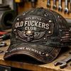 Old F*ckers Club-Vintage Baseball Cap, Adjustable lustige Distressed Hat Embroid