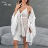 Women's Satin Bathrobe & Pajama Set 850 - Sexy & Loose Fit Homewear