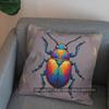 2D Colorful Beetle Pattern Decorative Pillow Cover Pattern Cushion Cover Suitable For Sofa Bedroom Car Pillow Cover