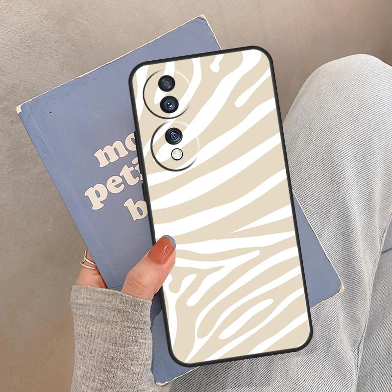 Zebra Skin Case For Honor Magic 8 Pro 5 6 7 Lite Cover For Honor 400 200 90 70 50 X8a X8b X9a X9b X9c