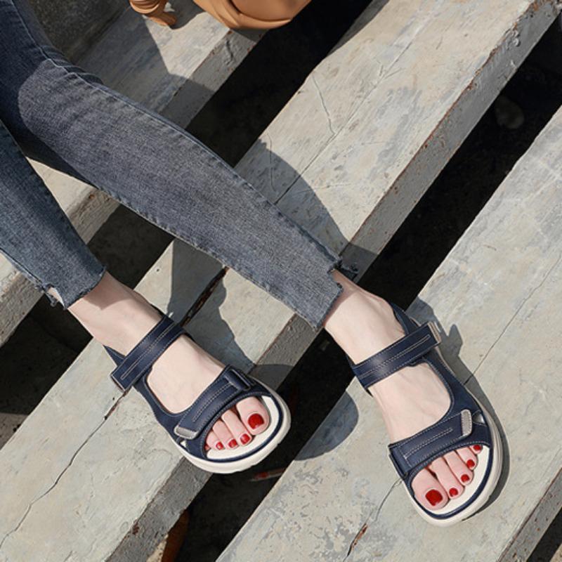Women Comfortable Sandals Ladies Slip-on Wedge Sandals Sports Beach Walk Shoes Summer Fashion Casual Shoes