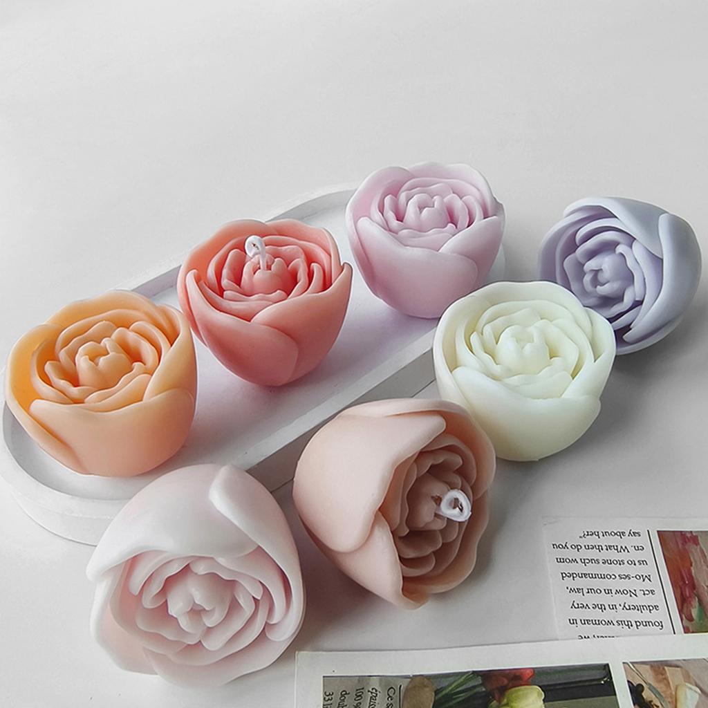 Multipurpose Peony Flower Candle Silicone Mold Small Size Craft Supplies for Stylish Candle Making and Decoration