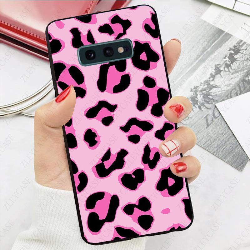 Modedjur leopardtryck telefonfodral för samsung galaxy s10 s20fe s9 s30 s20ultra s21plus note9 note10plus note20 ultra Coque