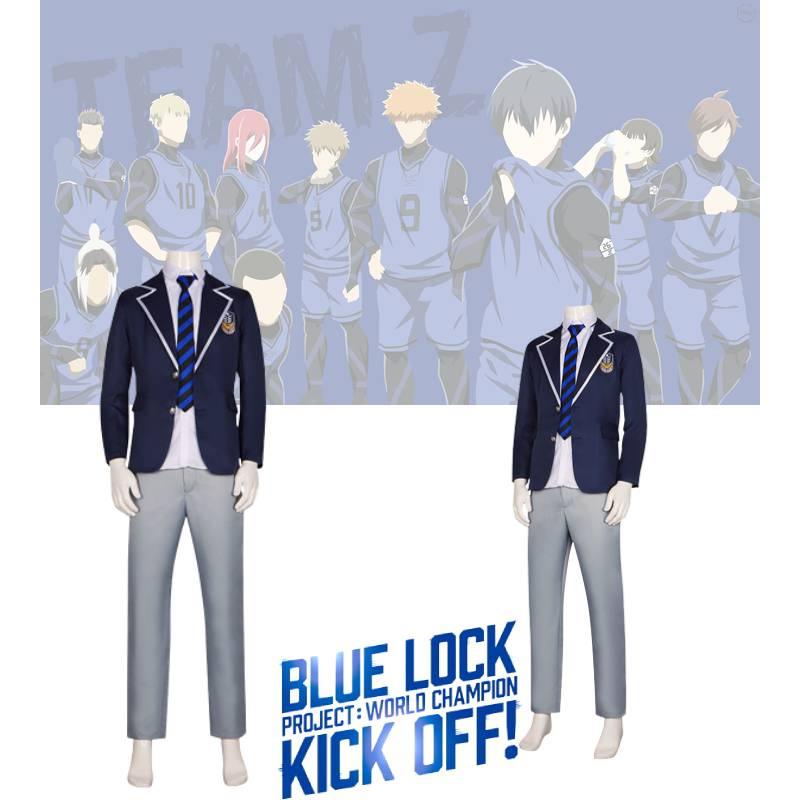 Blue Lock Cosplay Suit Isagi Yoichi School Uniforms Coat Tie Shirt Pants Costume