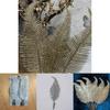 Elegant Clip On Feather Glitter Baubles For Stunning Christmas Tree Decor