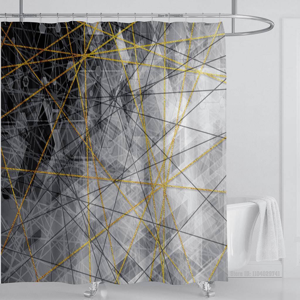Plant Floral Shower Curtain Waterproof Shower Curtain Polyester Fabric 3D Printed Curtain Bathroom Decoration With Hooks