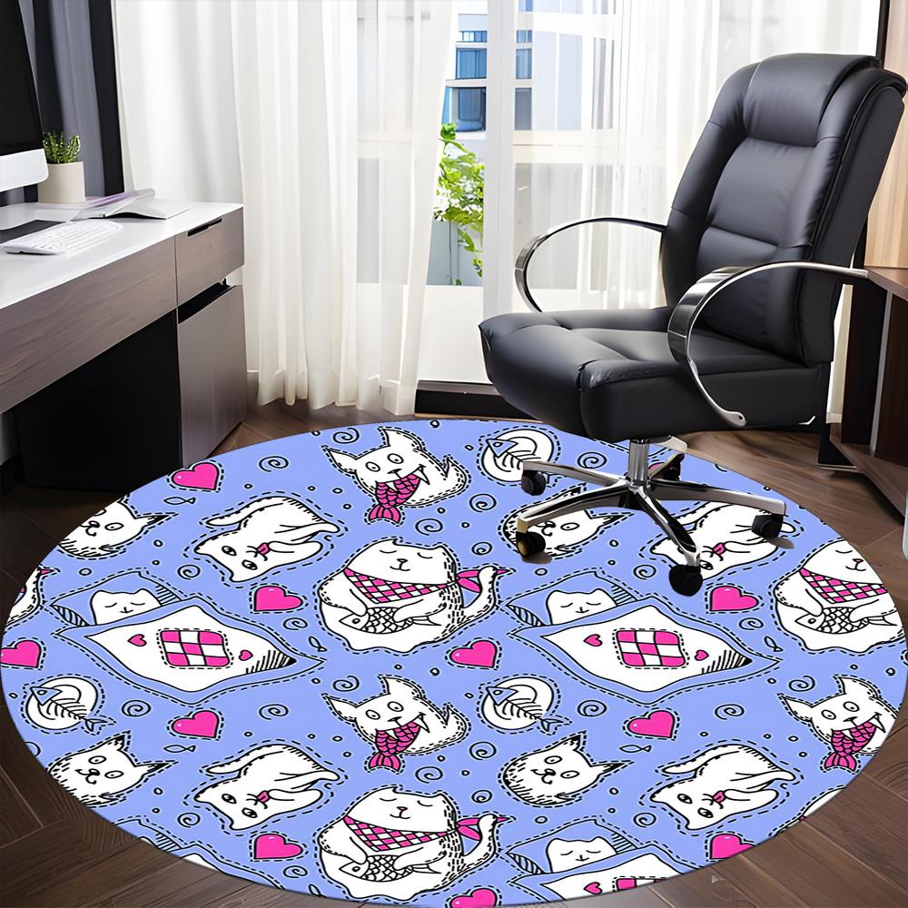 1pc Cat Pattern Carpet for Office, Non-slip, Soft and Durable Office Rug, Perfect for Office yy260128041
