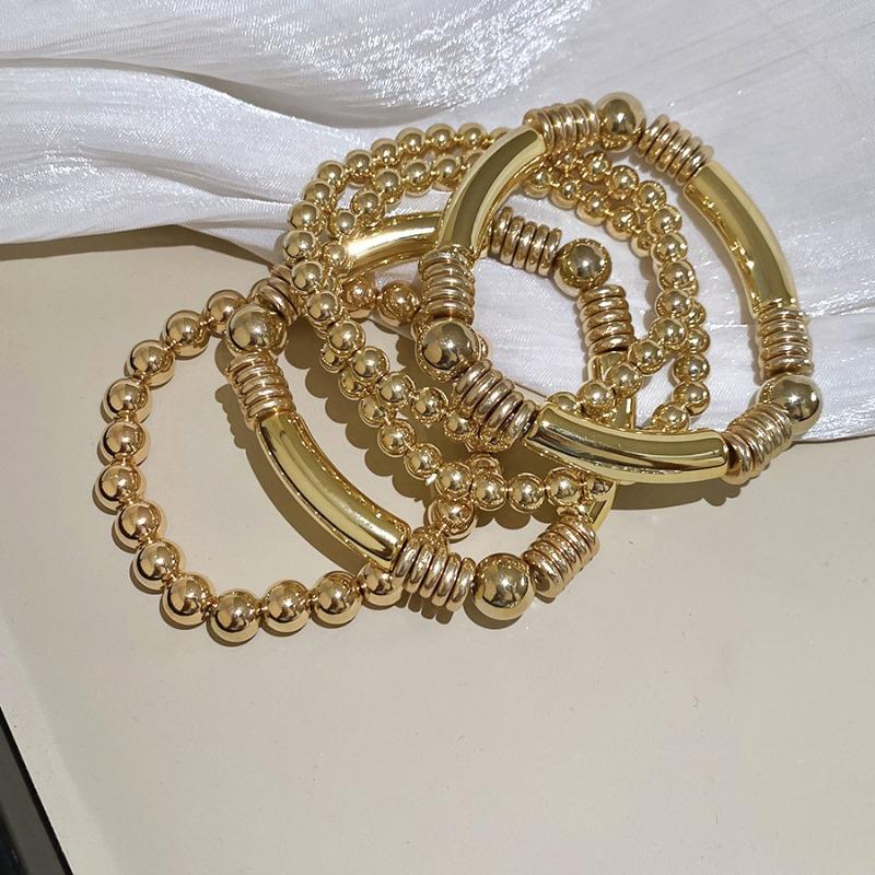 Metal Flower Star Opening Bracelet Six-piece Set Fashion Versatile Personality Bracelet Niche Premium Jewelry