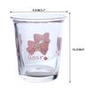 Bow Glass Cute Water Cup Cartoon Bow Glass Cup Striped Cute Doodle Coffee Mug Household Fruit Tea Lemonade Girls Gift