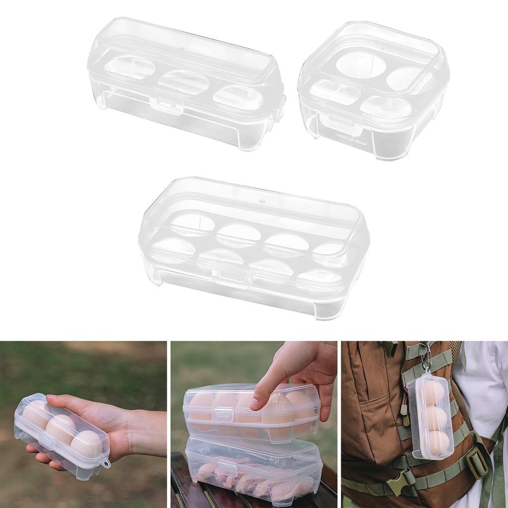 3 Grid/4 Grid/8 Grid Eggs Holder Container, ABS Eggs Storage Box Shockproof Protections, Eggs Tray Carriages Dispenser