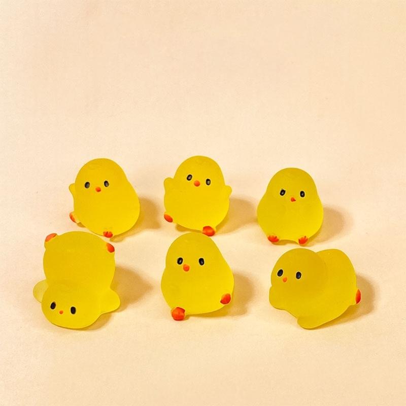 Luminescent Mini Chicken Miniature Chicken Figurine Glow In The Darks Tiny Figure To Hide Fairys Garden Dollhouses Decors
