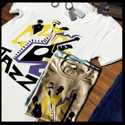 Black History Month T-Shirt Jazz Music African Rhythm Melanin Vibes XL White Tee