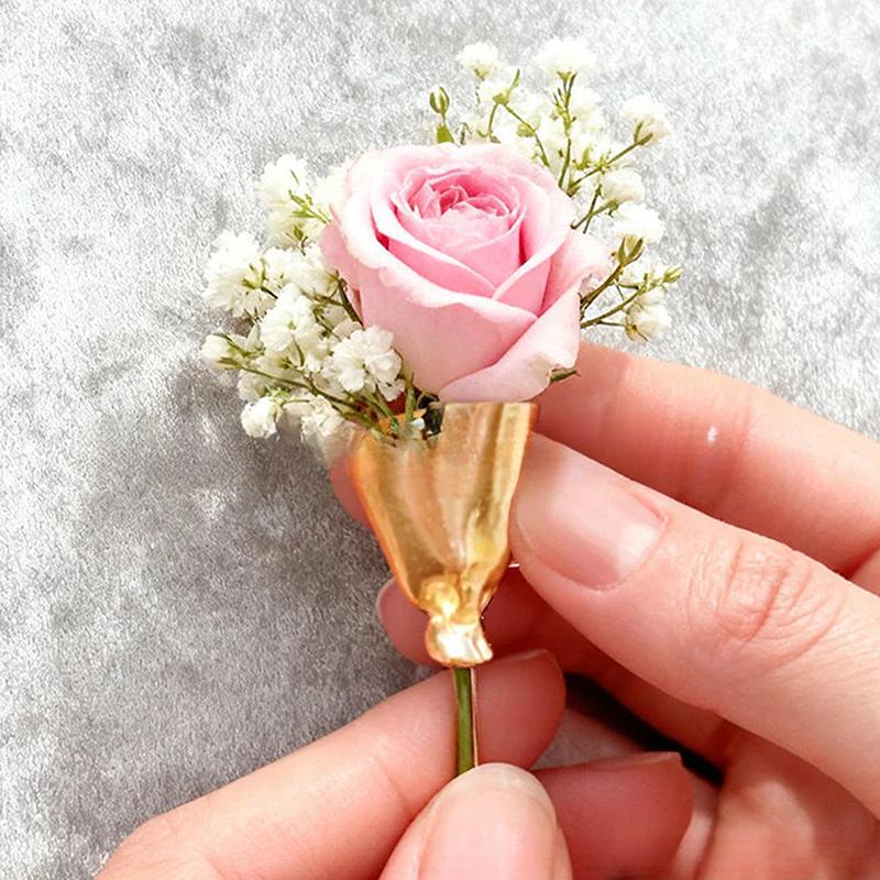 Alaşım Giyilebilir Çiçek Buketi Klipsi Vintage Gümüş Metal Çamaşır İğnesi Kore Tarzı Takı Aksesuarları Çiçek Broş Dekorasyonu